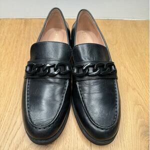 NEW Cole Haan Stassi Chain Loafer Slip On Casual Dress Shoe Black Leather